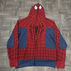 Rare Vintage Mad Engine Amazing Spider-Man 2 Movie Zip Up Hoodie Size Medium