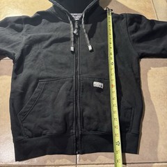 Pro Club Men’s Black Heavyweight Fleece Full Zip Hoodie Pockets Size S