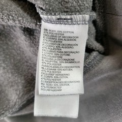 The North Face Pullover Hoodie Mens Large Gray Distressed Custom Arm Logo Flawed