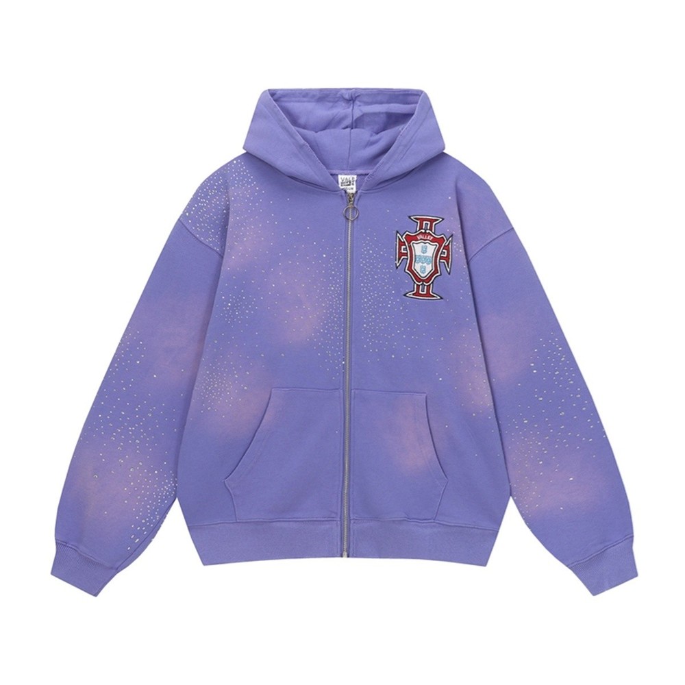 MEN WOMEN VALLEY CLUB ZIP HOODIE CARDIGAN HOODED SPORTS JUMPER SWEATSHIRT TOP