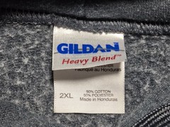 Gildan Heavy Blend John Deere Embroidered Logo Gray Pullover Hoodie 2XL