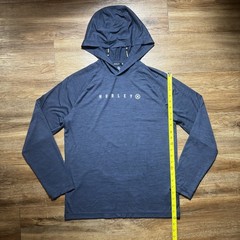 Hurley Long Sleeve Performance Hoodie Mens Small Blue Hooded Sweatshirt Stretch
