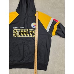 NFL Pittsburgh Steelers Hoodie Mens XL Black Yellow Sweatshirt Football