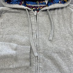 SIMS Hoodie Teens XL Gray Full Zip Hooded Pockets Lined Quilted Snowboarding