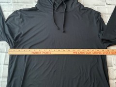 BURLEBO Men’s M Long Sleeve Performance Hoodie Black Lightweight CrossFit Mayhem
