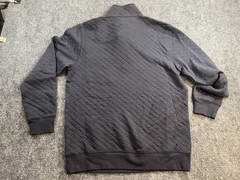 Goodfellow & Co Men’s Quilted Mock Neck Snap Pullover Sweatshirt Navy M