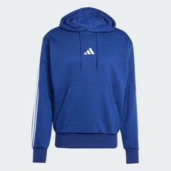 adidas Essentials 3-Stripes Fleece Hoodie Blue