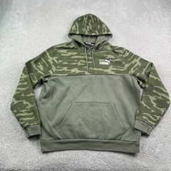 Puma Hoodie Mens Large Green Camo Colorblock Pullover Sweatshirt Military