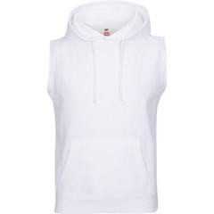 Mens Workout Hoodie Sleeveless Muscle Tank Top Gym Pullover Hooded Sweatshirt