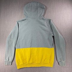 Reebok Hoodie Mens Medium Green Yellow Colorblock Classic Logo Pullover