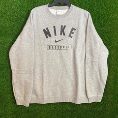 Nike Men’s Baseball Sweatshirt Club Fleece Crew Neck Pullover Gray