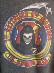 Marine Corps Crewneck Walking Dead Size 2xl 1st Battalion 9th Grim Reaper Usmc