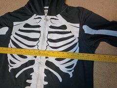 New Skeleton Jacket Hoodie Members Only The Chive Mens Size Large Full Zip