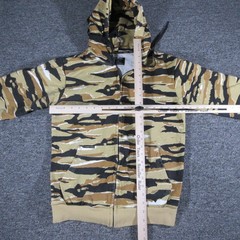 Combat Iron Apparel Hoodie Mens S Brown Camo Full Zip Cotton Tiger Stripe CMBT