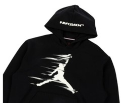 *NEW* MEN Nike JORDAN MVP FLEECE PULL OVER HOODIE BLACK/IRON GREY (FV7227 010)👍
