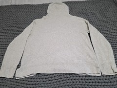 Todd Snyder Light Heather Gray Pullover Henley Hoodie Lightweight Sweatshirt LG