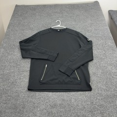 Under Armour Sweatshirt Mens LG Black Polyester Side Zip Pocket Athletic Style