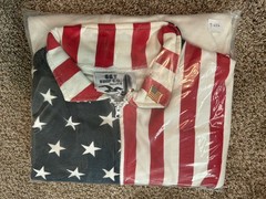 ESY Sweatshirt Men XL American Flag Full-Zip with 8 Sewn Vietnam Veteran Patches