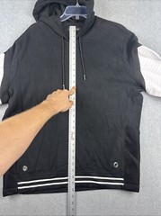 INC International Concepts Hoodie Mens XL Black White Stretch Sports Gym NWT $75