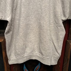 Vintage Champion Blue Bar 1970s Raglan Sweat T-Shirt Grey Cotton Men’s Sz Large