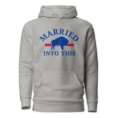 Married Into This Buffalo Football Bills Hoodie Husband Wife S,M,L,XL,2X,3X