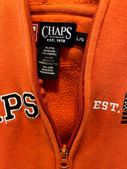 Chaps Ralph Lauren Hoodie Sweatshirt Men Large Embroidered Logo Full Zip