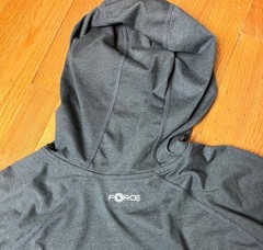 Carhartt Force Gray Relaxed Fit Long Sleeve Logo Men’s Hooded T-Shirt Size XL