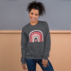 Valentine’s Rainbow Unisex Sweatshirt Gift S,M,L,XL,2X,3X,4X