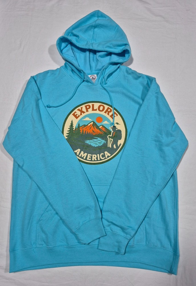 Delta Fleece Mens Cotton /Polyester soft comfy warm Sweatshirt Hoodie SZ Large