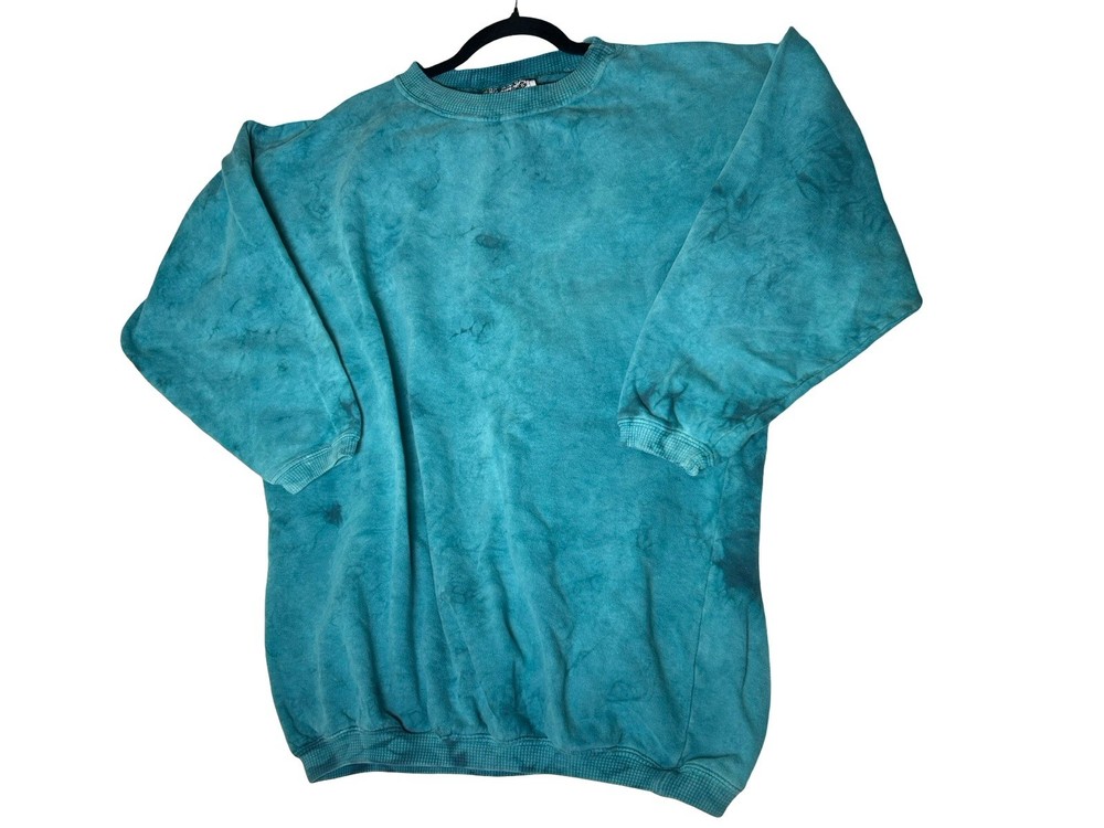 VTG 90s Gasoline Tie Dye Sweatshirt Unisex One Size To Large Blue Grunge Skaters