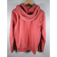 Fat Face Mens Full Zip Hoodie Coral Red Waffle Lined Hood Sweatshirt Medium
