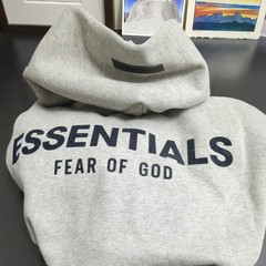 Fear Of God Essentials Core Collection Pullover Hoodie Dark Heather Oatmeal M-XS