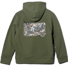 BURLEBO Men’s Deer Camo Patch Logo Fleece Hoodie Sz. 2XL NEW FH-DCPL-OLV