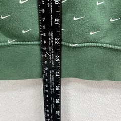 Nike Hoodie Mens S Green All Over Swoosh Print Fleece Sportswear Sweatshirt