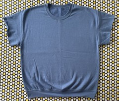 Gildan Heavy Blend Indigo Blue Size L Crewneck Short Sleeve Fleece Sweatshirt
