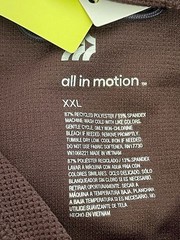 All In Motion XXL Long Sleeve Brown Hoodie Recycled Polyester & Spandex