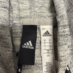 Adidas Essentials Pique Drawstring Hoodie Heather Grey BS3232 Men’s Large