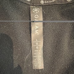 GAIAM Men’s Large Black Quarter Zip Hooded Performance Pullover Jacket Stretch