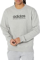 adidas Mens All Season Fleece Graphic Sweatshirt Medium Grey Heather Sz L IT5584