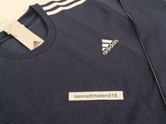 ADIDAS ESSENTIALS FLEECE 3 STRIPES SWEATSHIRT GK9111 LEGEND INK WHITE MENS SZ L