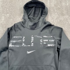 Nike Dri Fit Elite Hoodie Pullover Gray Youth Boys Size Small Athletic