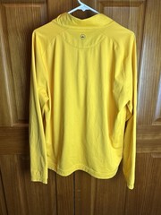 Peter Millar Golf Pullover Mens Sz. Large Yellow Long Sleeve Performance 1/4 Zip