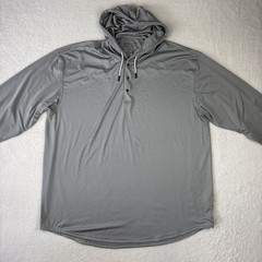 BYLT Circuit Hoodie Mens 3XL Gray Performance Pullover Stretch Tech Long Sleeve