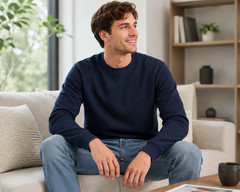 Mens Plain Crewneck Sweatshirt 3 Pack Bulk Lot Solid Pullovers S-3XL