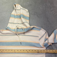 Quiksilver Great Otway Pullover Hoodie Mens Striped Textured Knit Pullover Sz M