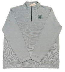 Peter Millar Men’s M GREEN White Pinstripe 1/4 Zip L/S NEW 3RD PTY WESTMINSTER