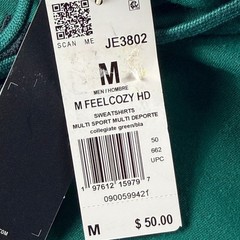 Adidas Feelcozy HD Hoodie Mens Medium Collegiate Green JE3802 NWT