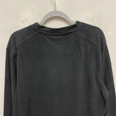 Rains Black Polyester Solid Crew Neck Raglan Pullover Fleece Sweatshirt L $95
