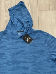 DSG Men’s Blue Long Sleeve Jacquard Hoodie Sz Medium