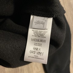 Stussy Basic Black Pullover Hoodie Size M